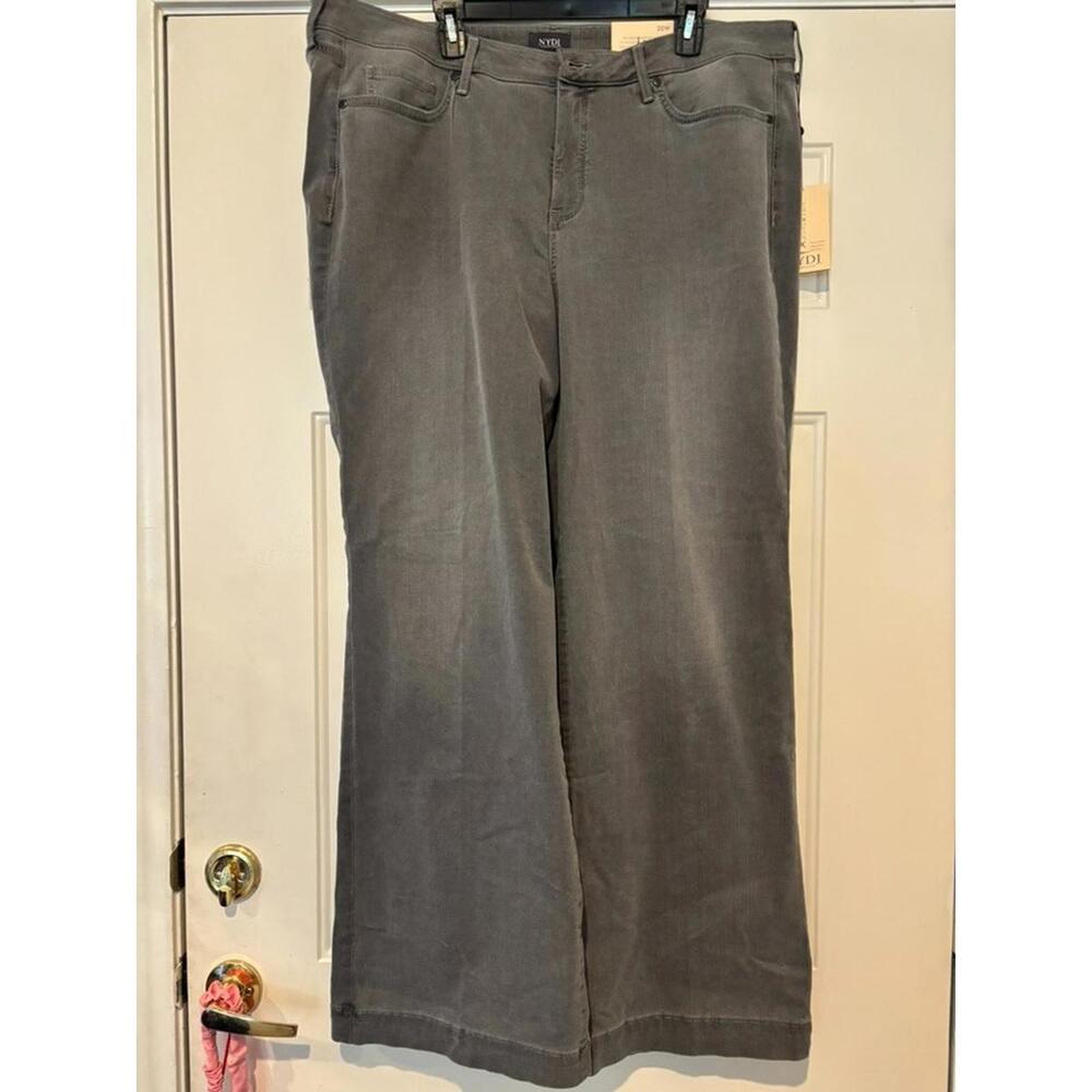 NYDJ grey sz 20‎ wide jeans very stretchy medium rise #821 new with tags